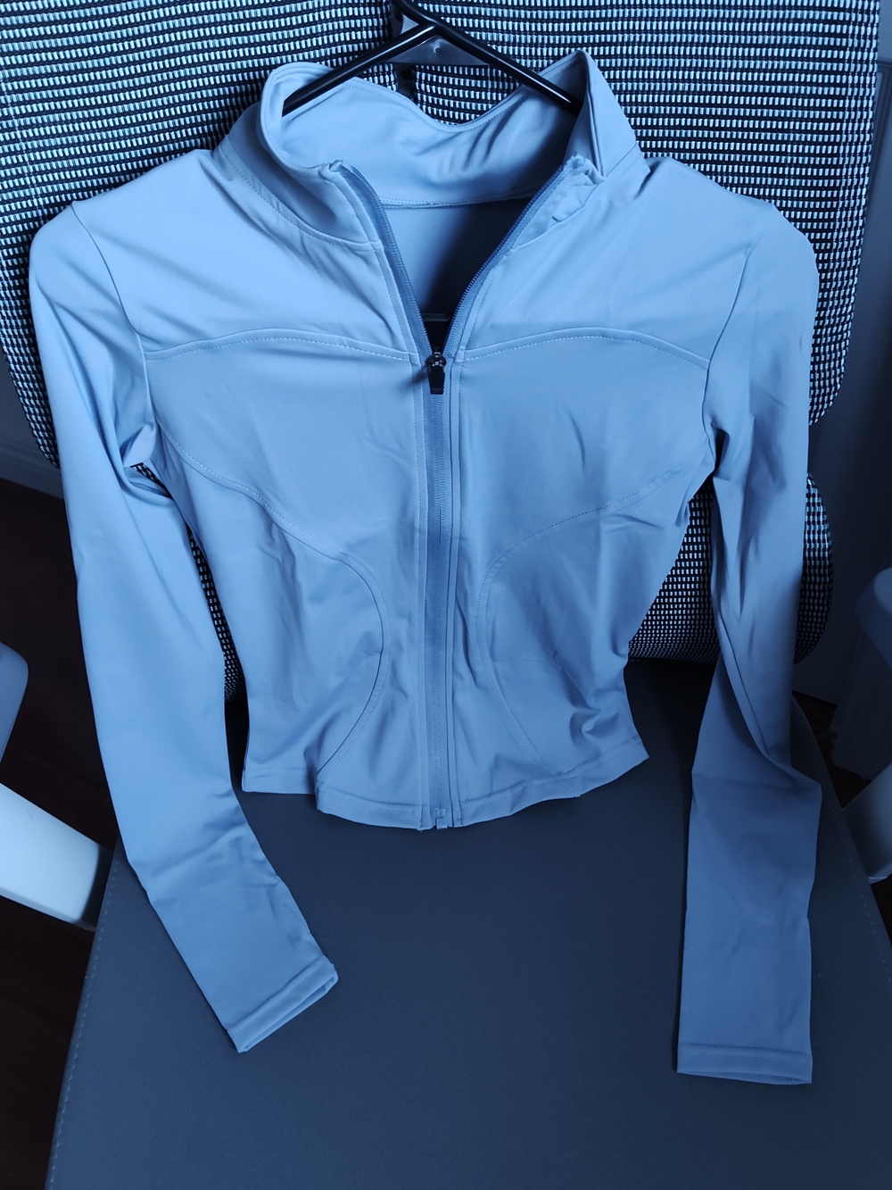 Light Blue Women's Zip Front Active Jacket Size S NEW